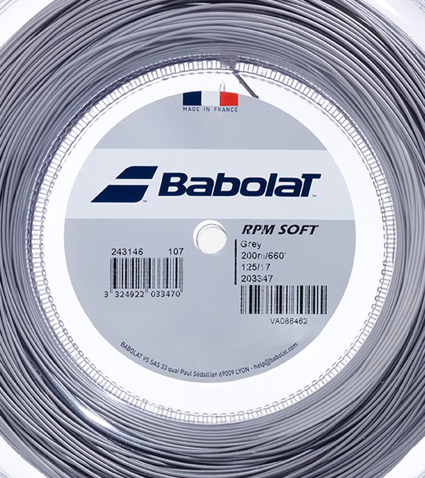 Струни для тенісної ракетки BABOLAT RPM SOFT 200M бабіна 200м