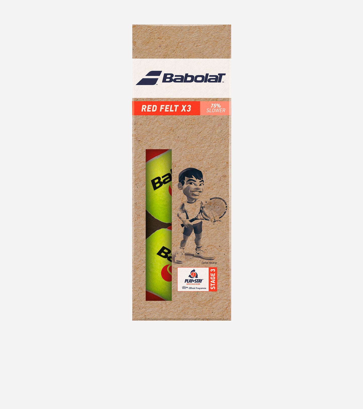 Ящик тенісних м’ячів BABOLAT RED FELT X3 (x24) (24 банки по 3 м’ячі)